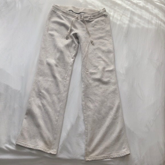 Cream Roots Lowrise Sweatpants with Drawstring - Picture 2 of 7
